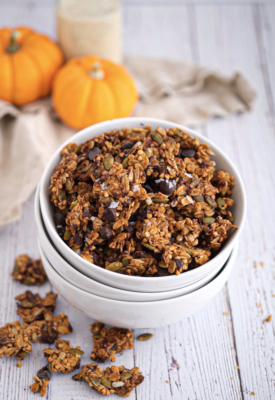 Nut free dark chocolate pumpkin granola recipe easy