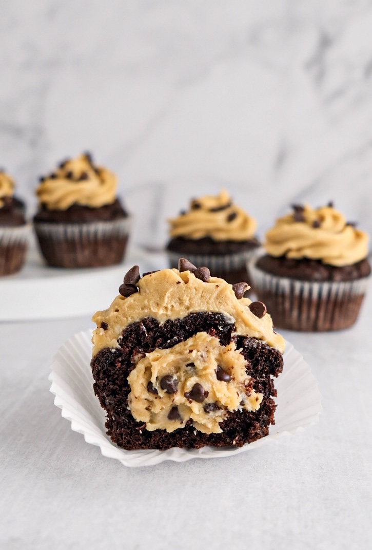 vegan cookie dough filled cupcake recipe