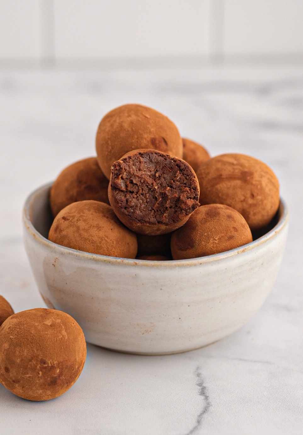 Vegan Healthy simple Chickpea brownie energy bites