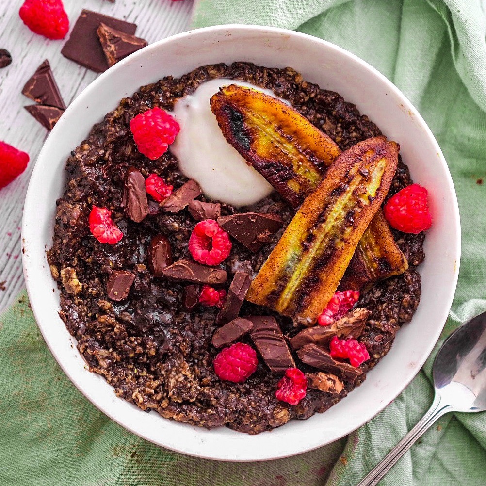 Vegan mocha fudge chocolate oatmeal recipe 