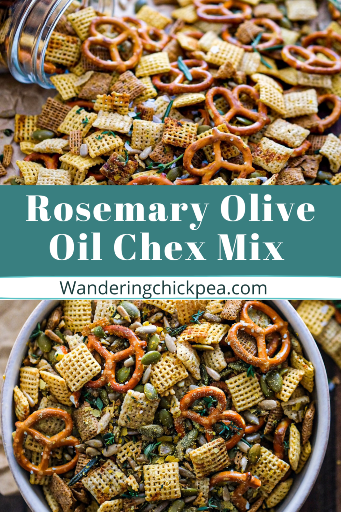 healthy olive oil rosemary Chex mix