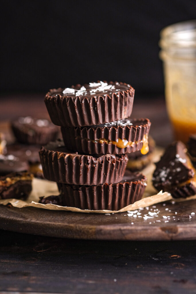 Dark Chocolate Miso Caramel Cups