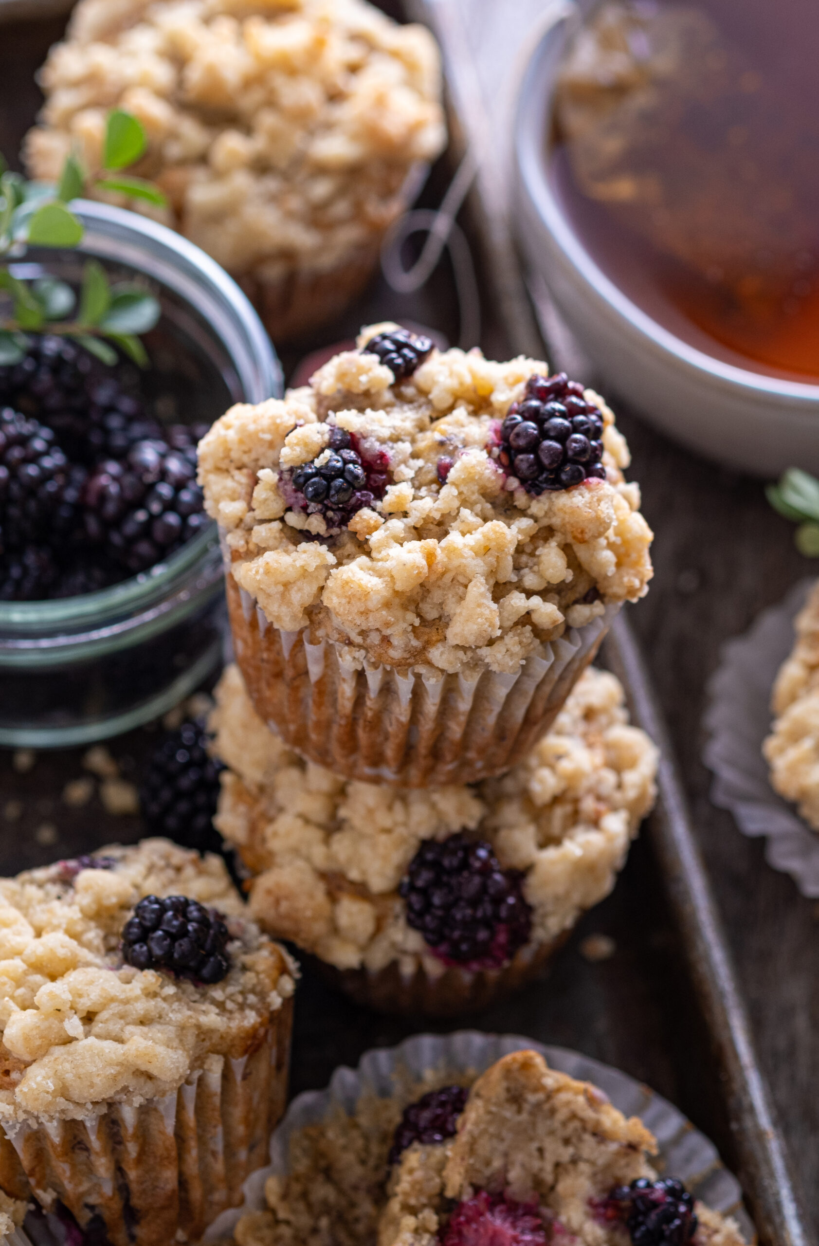 Vegan blackberry banana muffin recipe