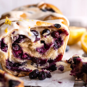 vegan blueberry pull apart bread
