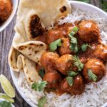 Roasted red pepper meatball curry