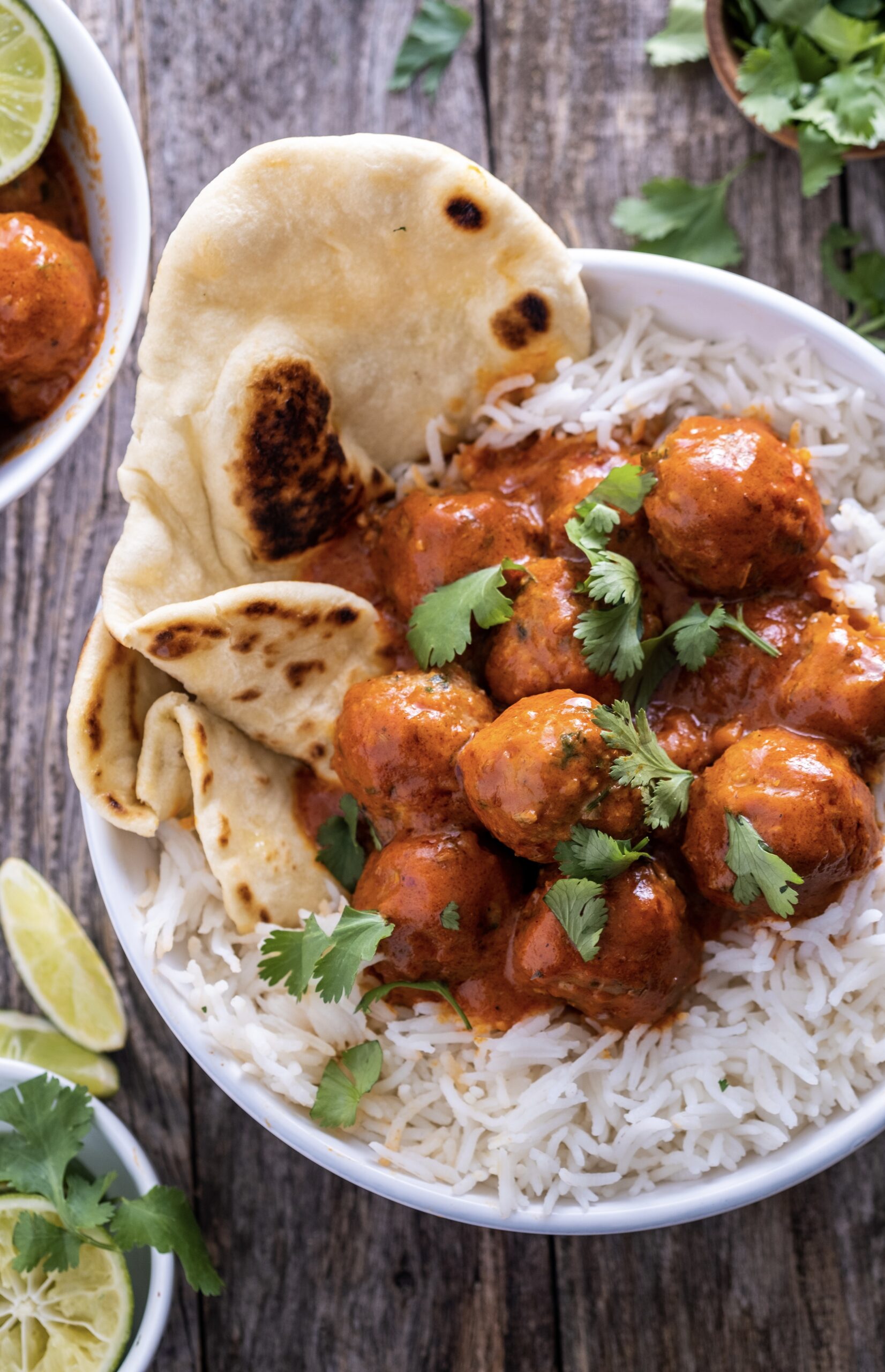 Roasted red pepper meatball curry