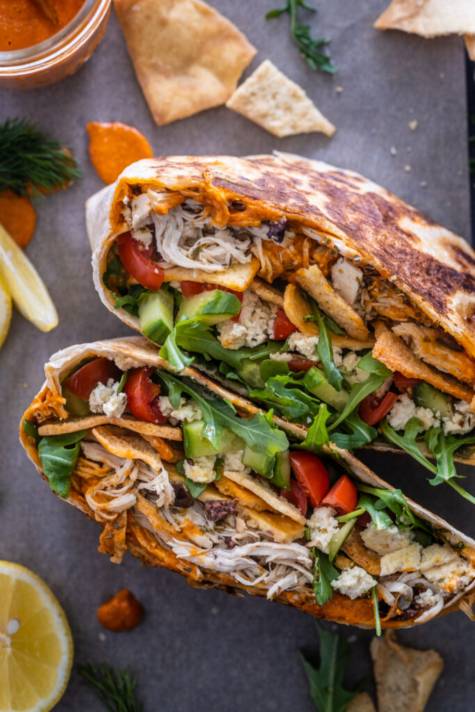 Greek Crunchwrap Supreme 