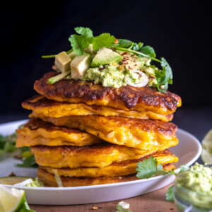 Savory sweet potato scallion pancakes