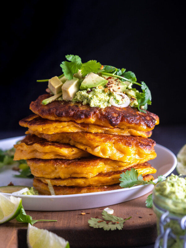 Savory sweet potato scallion pancakes