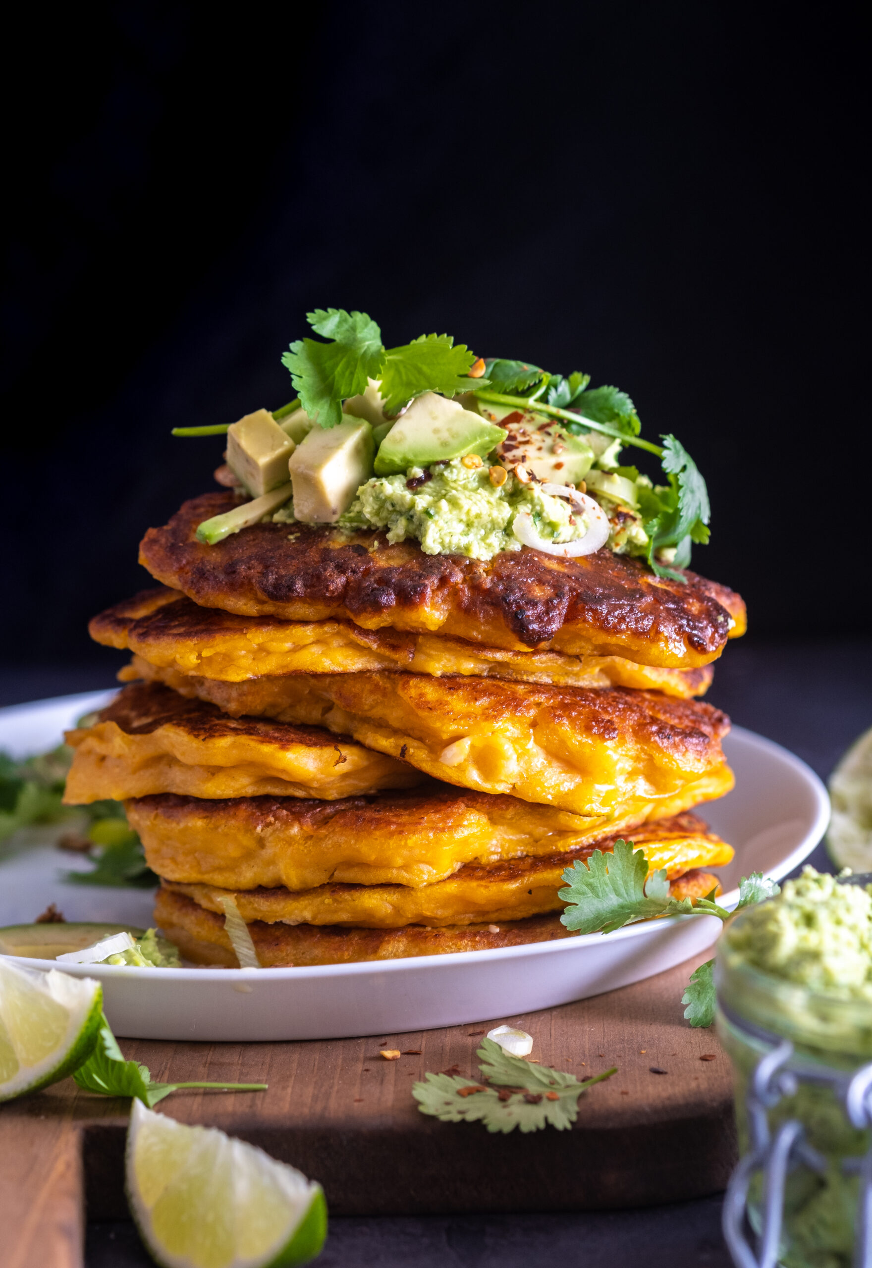 Savory sweet potato scallion pancakes