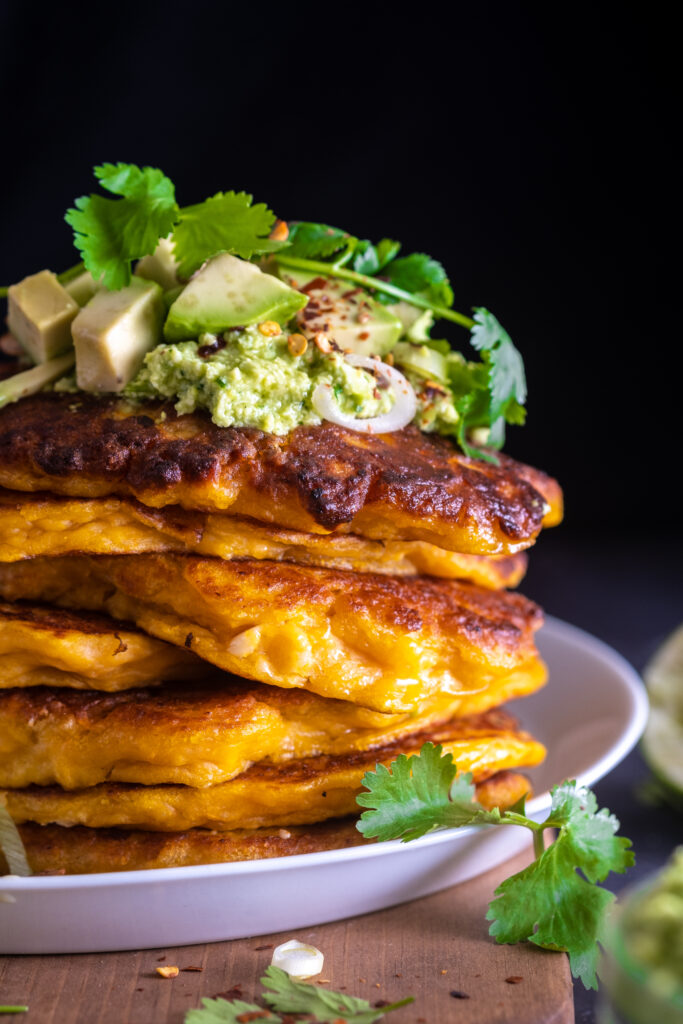 Savory sweet potato scallion pancakes