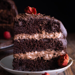 vegan triple chocolate mousse cake