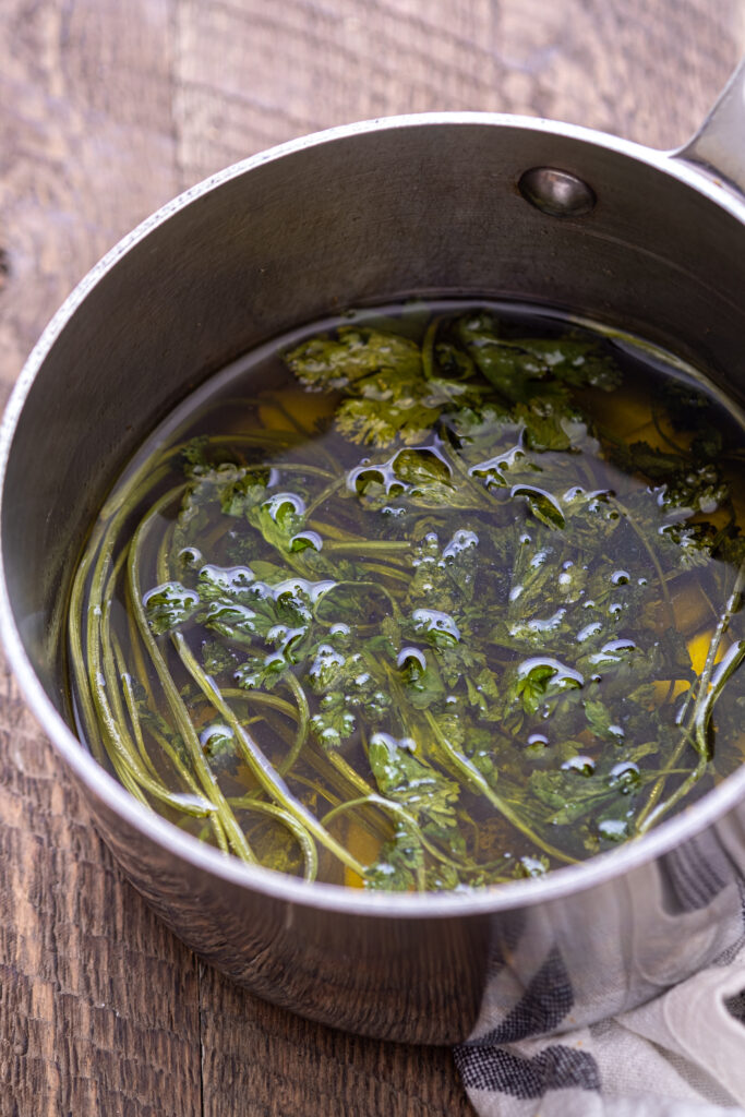 Herb infused olive oil