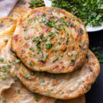 herbed olive oil parathas