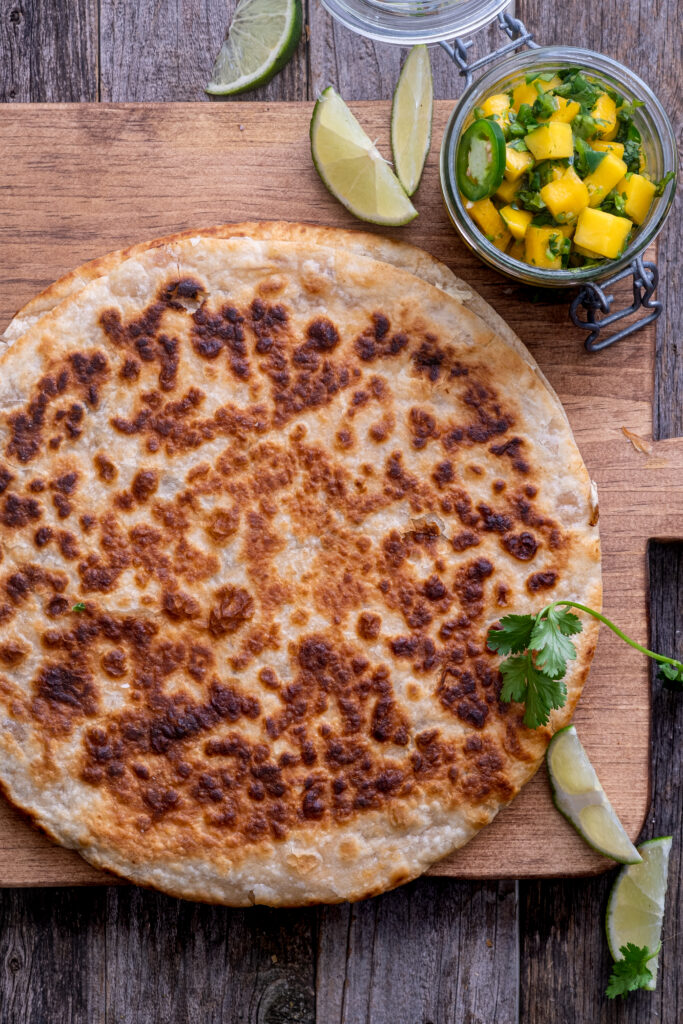 Vegan black bean quesadilla 