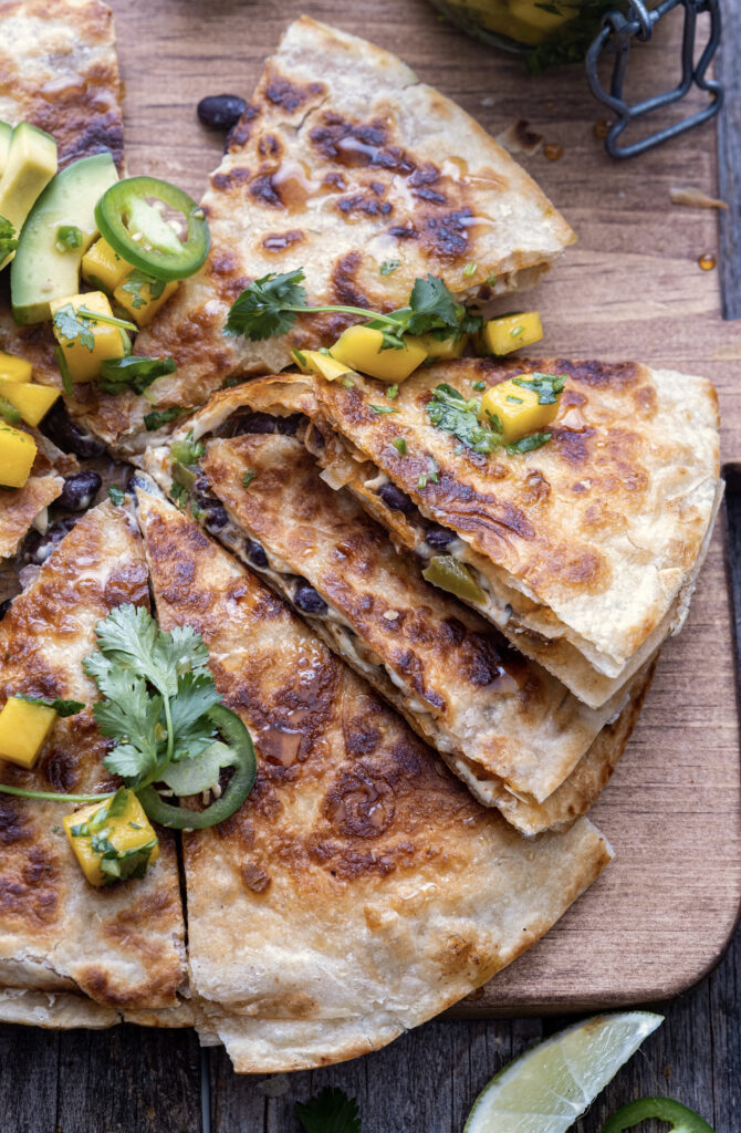 Vegan black bean quesadilla recipe