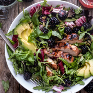 blackberry basil grilled chicken salad