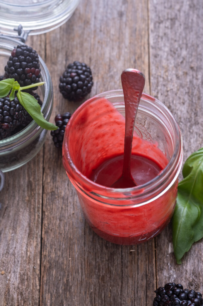 blackberry basil grilled chicken salad