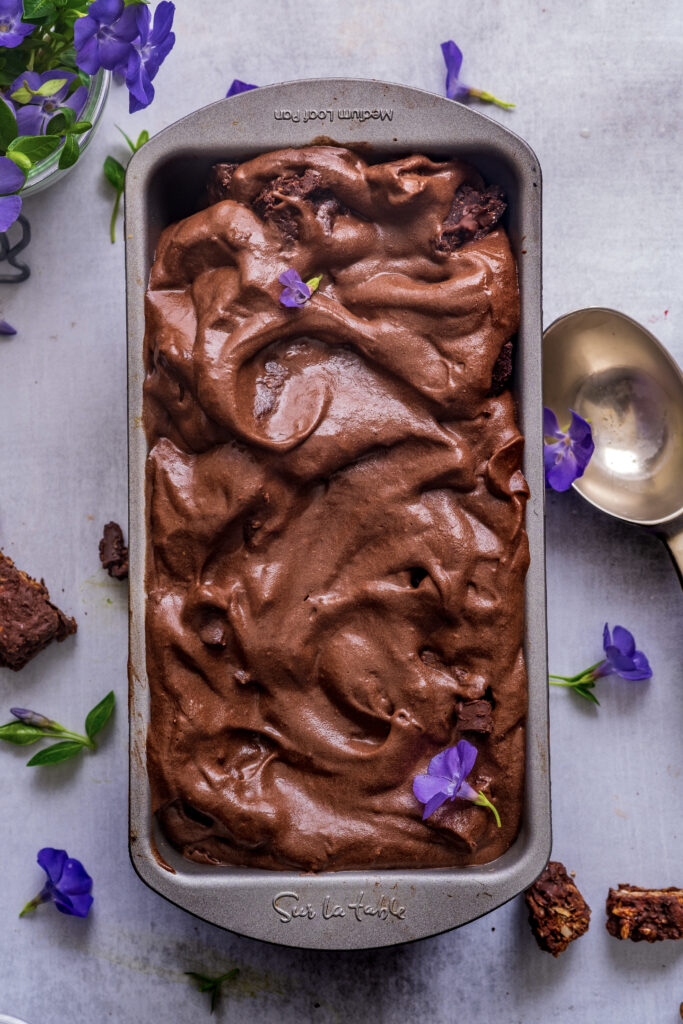 No churn brownie batter avocado ice cream