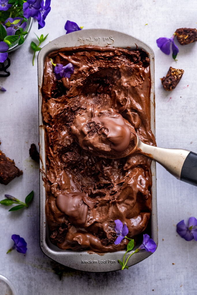 No churn brownie batter avocado ice cream