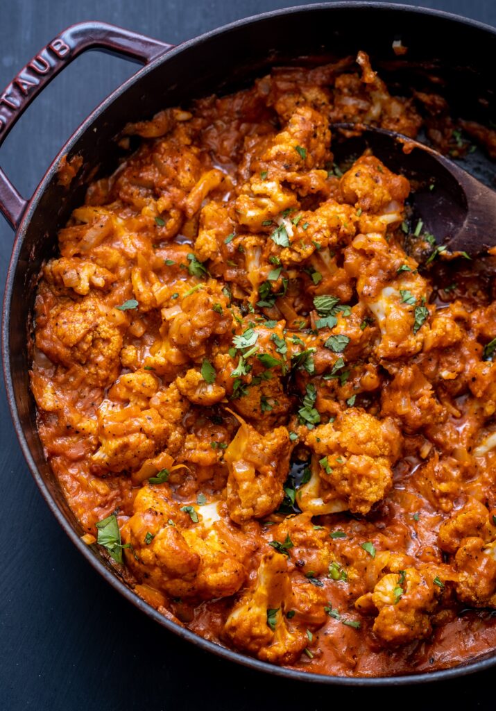 Roasted cauliflower curry