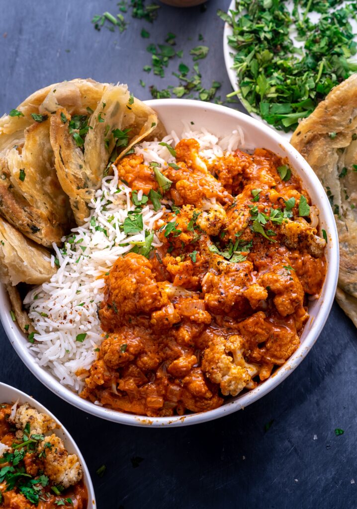 Roasted cauliflower curry