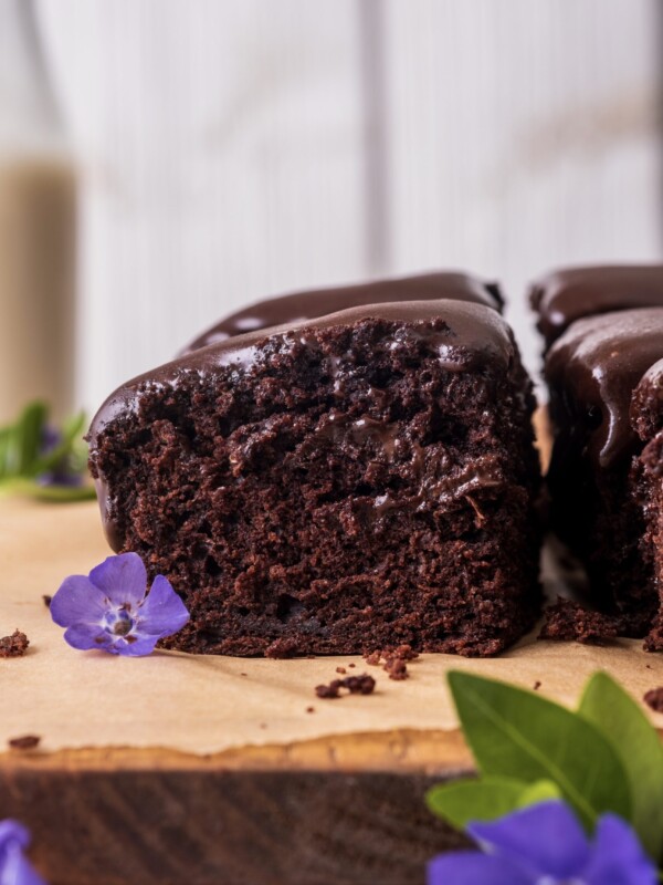 vegan chocolate zucchini snack cake