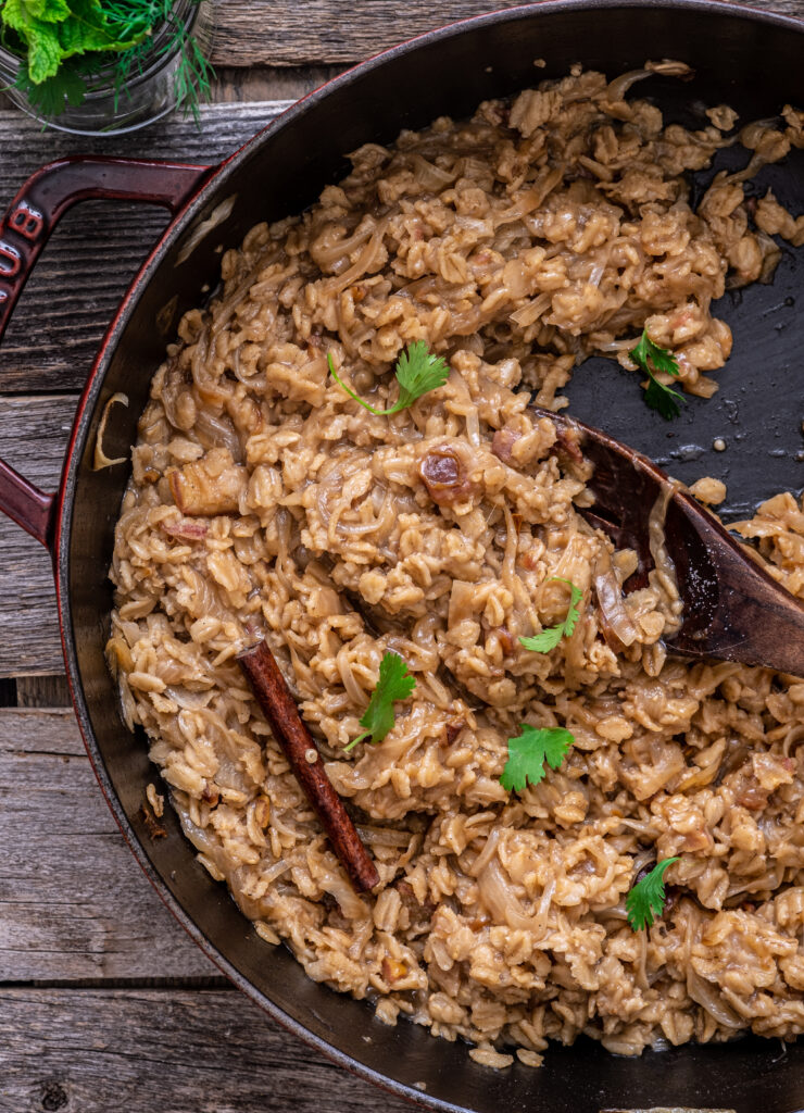 caramelized onion savory oatmeal