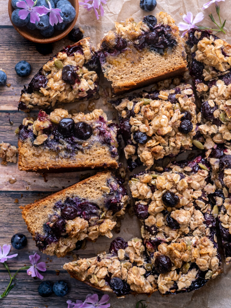 Whole wheat blueberry buckle