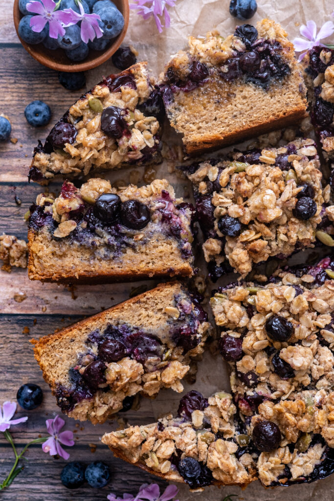 Whole wheat blueberry buckle