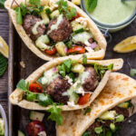 mediterranean meatball pitas