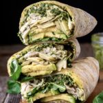 Grilled chicken pesto wraps