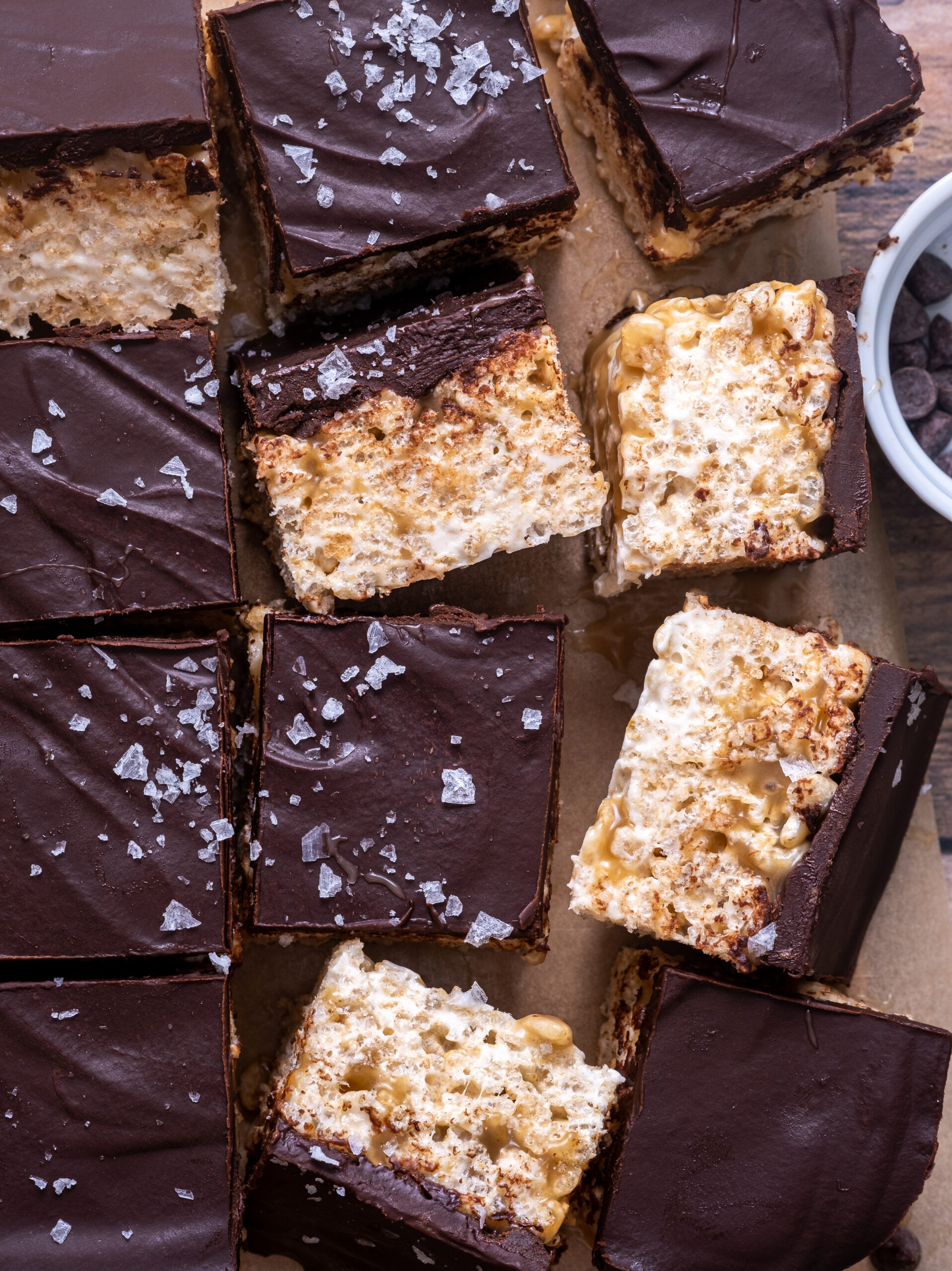 Vegan Salted Caramel Rice Krispie Treats