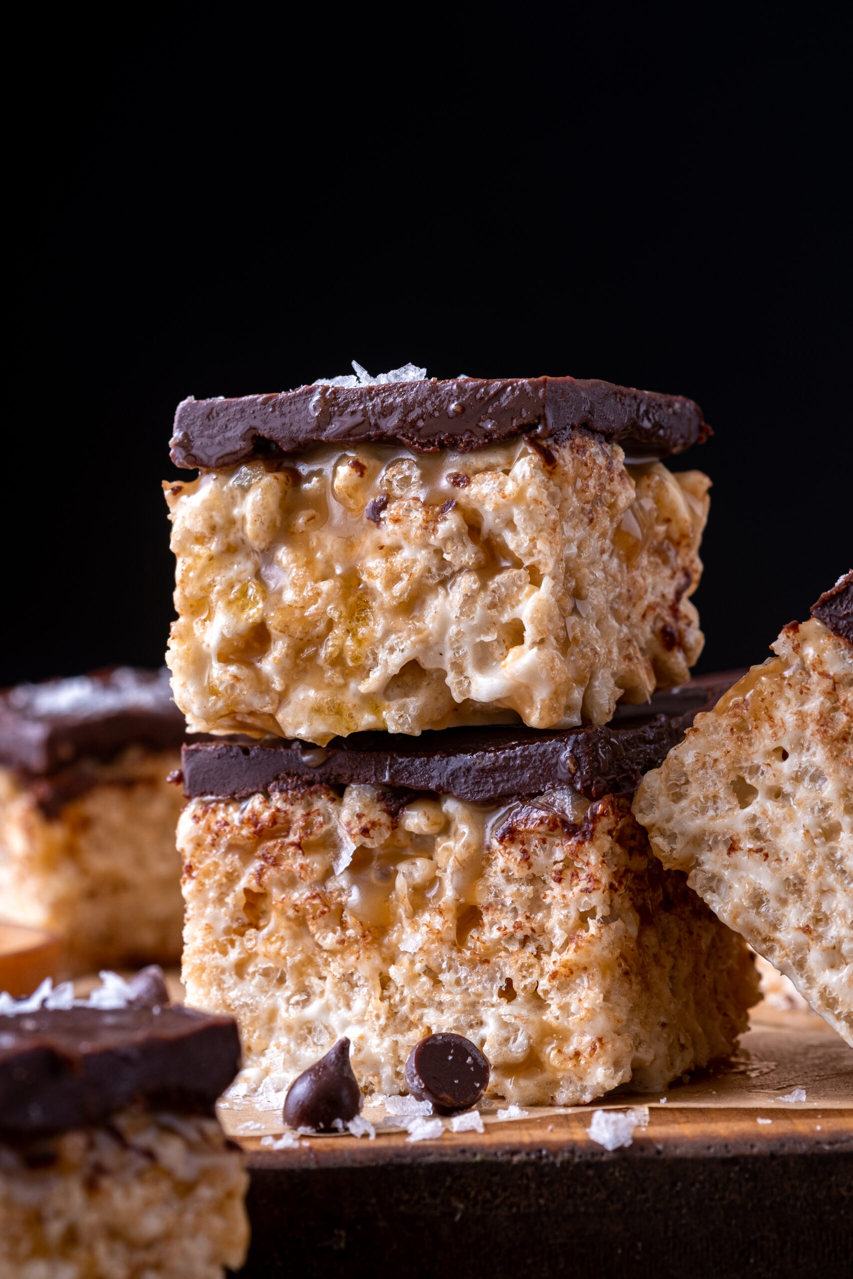 Vegan Salted Caramel Rice Krispie Treats
