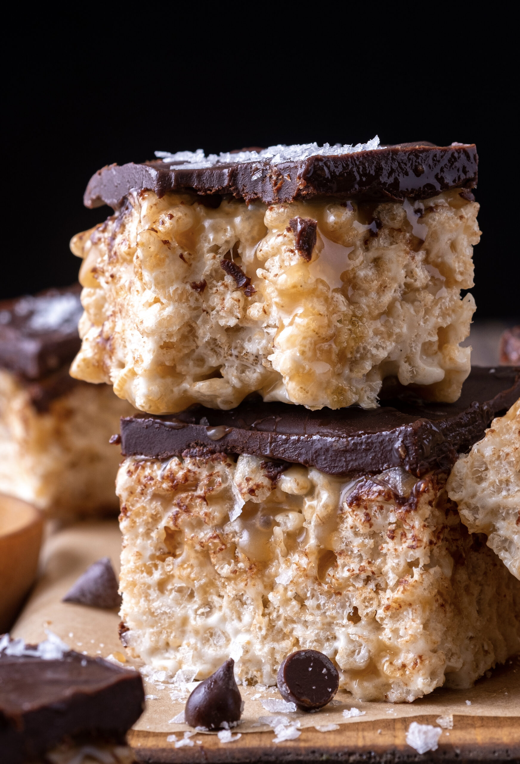 Vegan Salted Caramel Rice Krispie Treats
