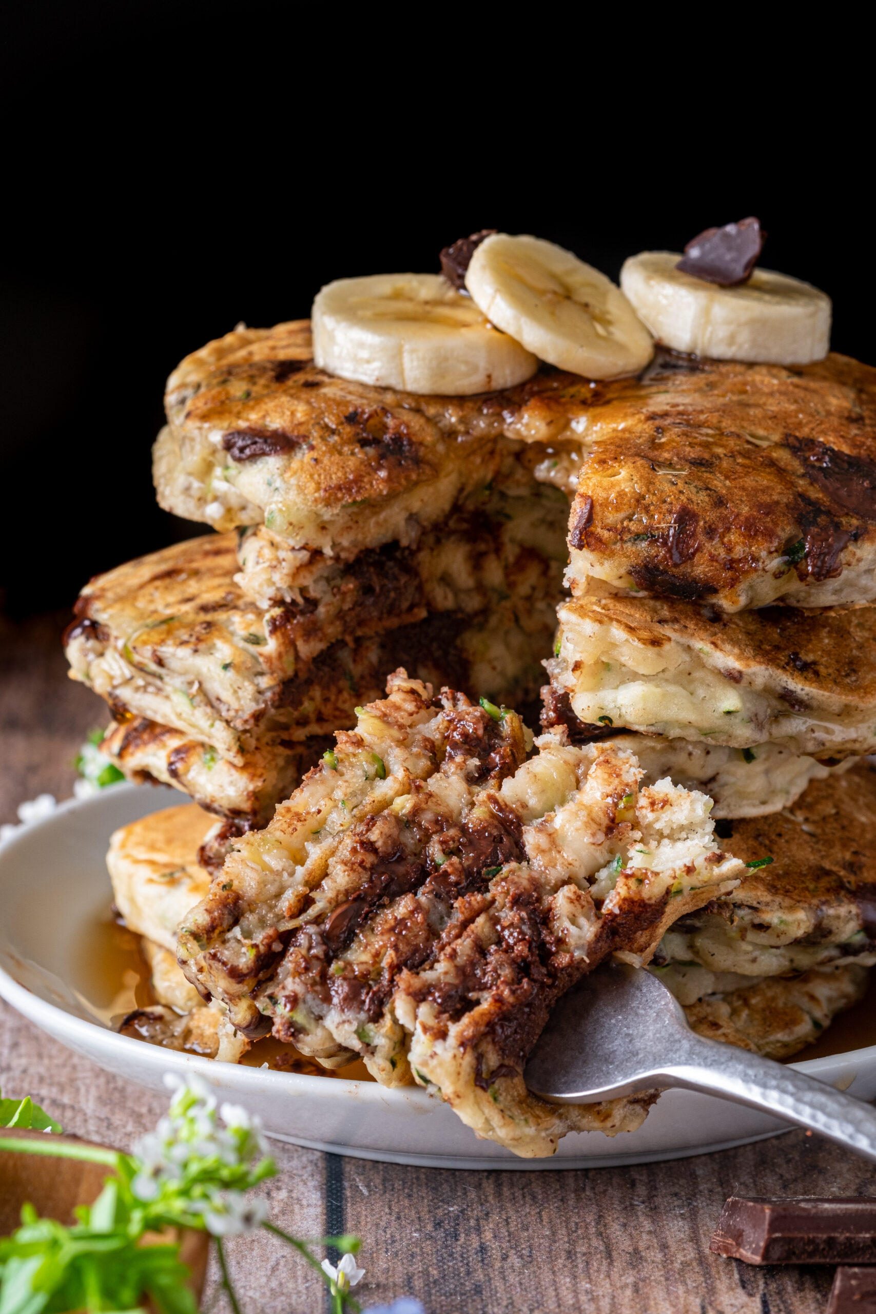 Vegan Zucchini Bread Pancakes