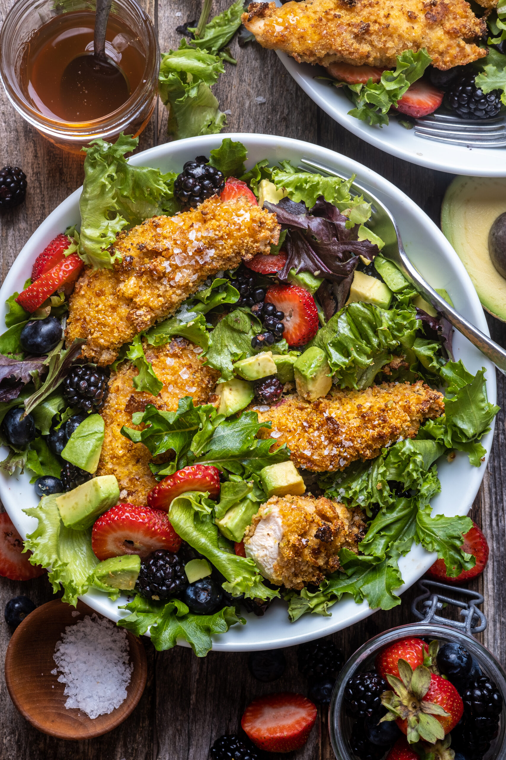 cornmeal crusted chicken salad
