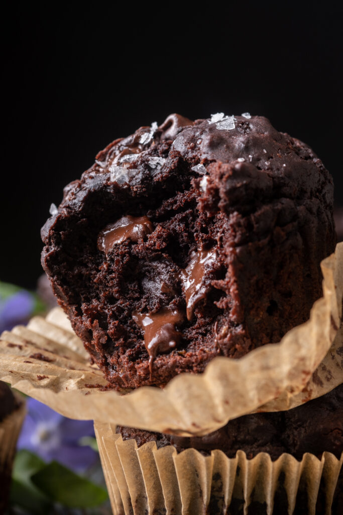 Double Chocolate Olive Oil Zucchini Muffins recipe