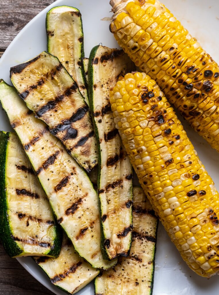 Lemon Basil Orzo Salad with Grilled Corn and Zucchini