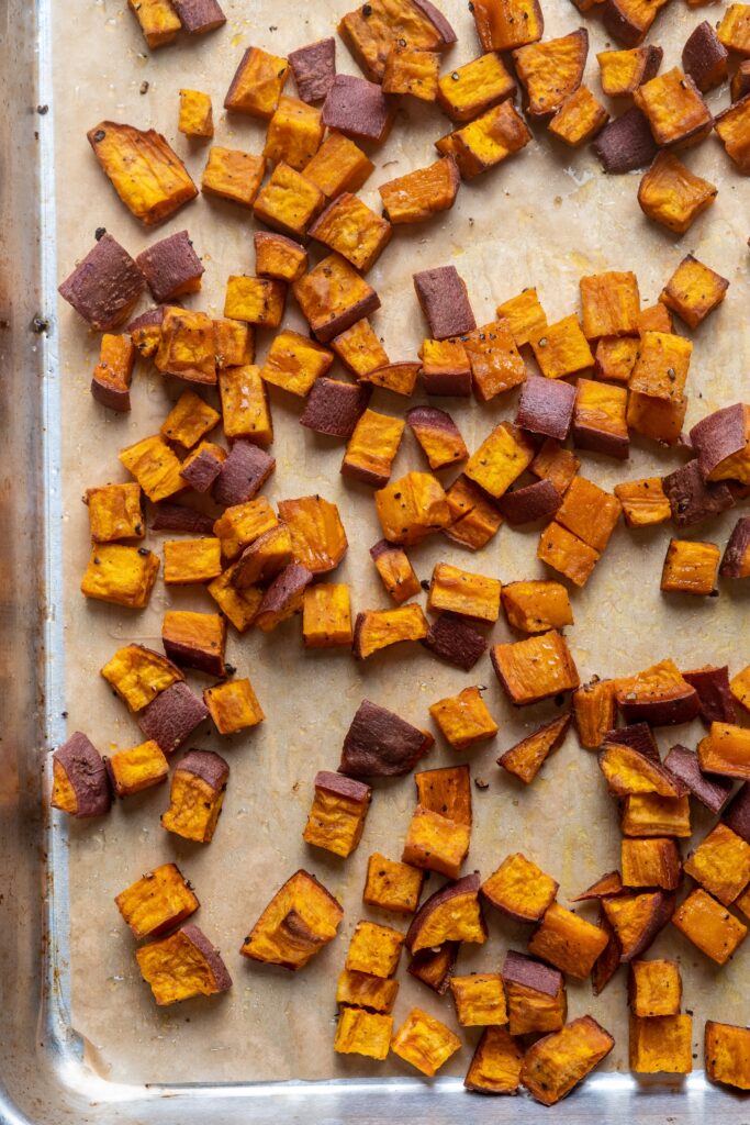 Roasted sweet potatoes