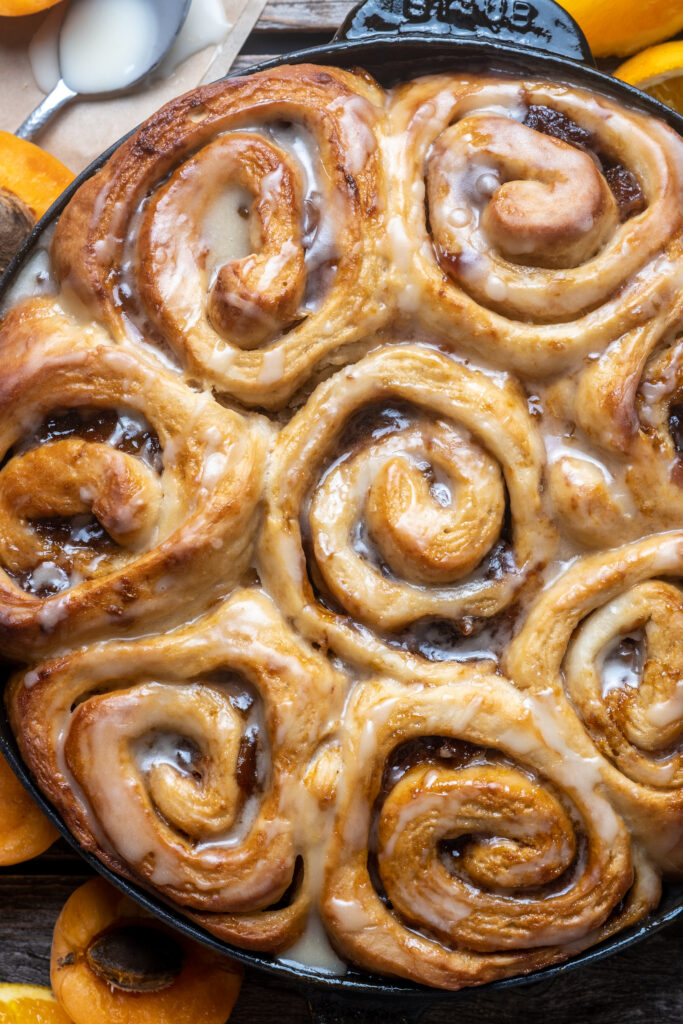 Orange Apricot Sticky Buns