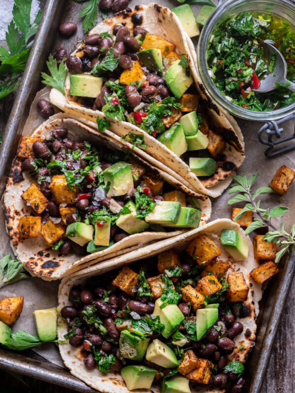 Black bean breakfast tacos