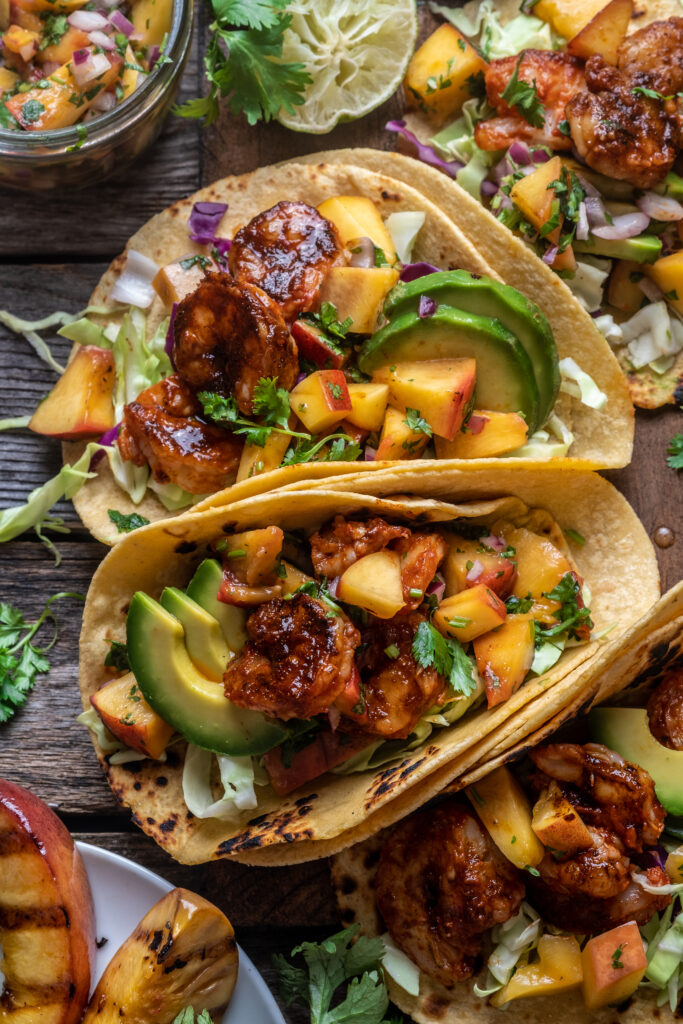 chipotle BBQ shrimp tacos