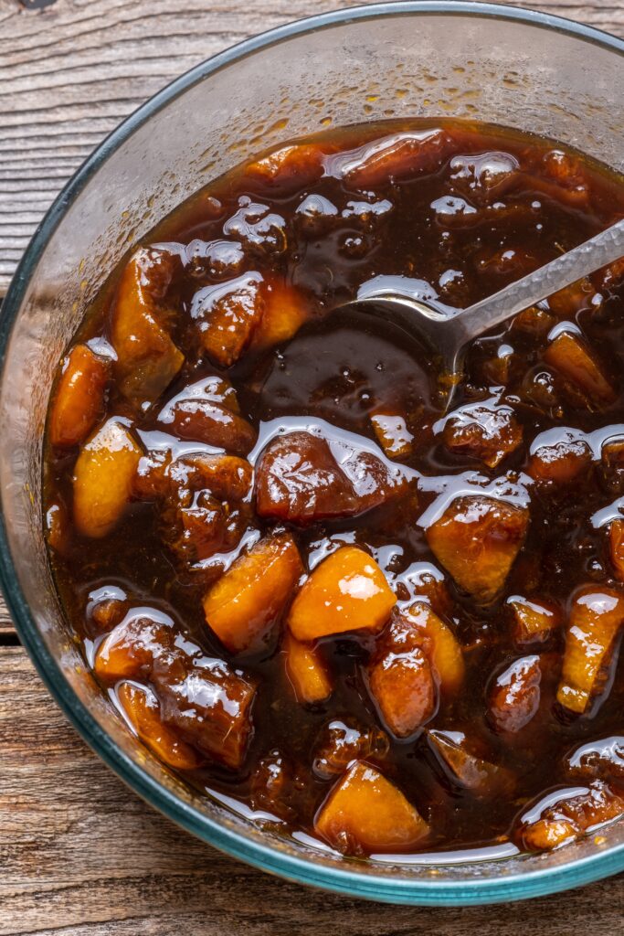 Orange apricot compote