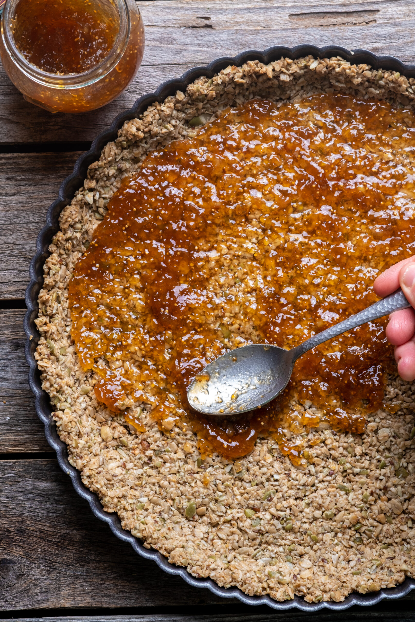 Salted Maple Granola Fig Tart