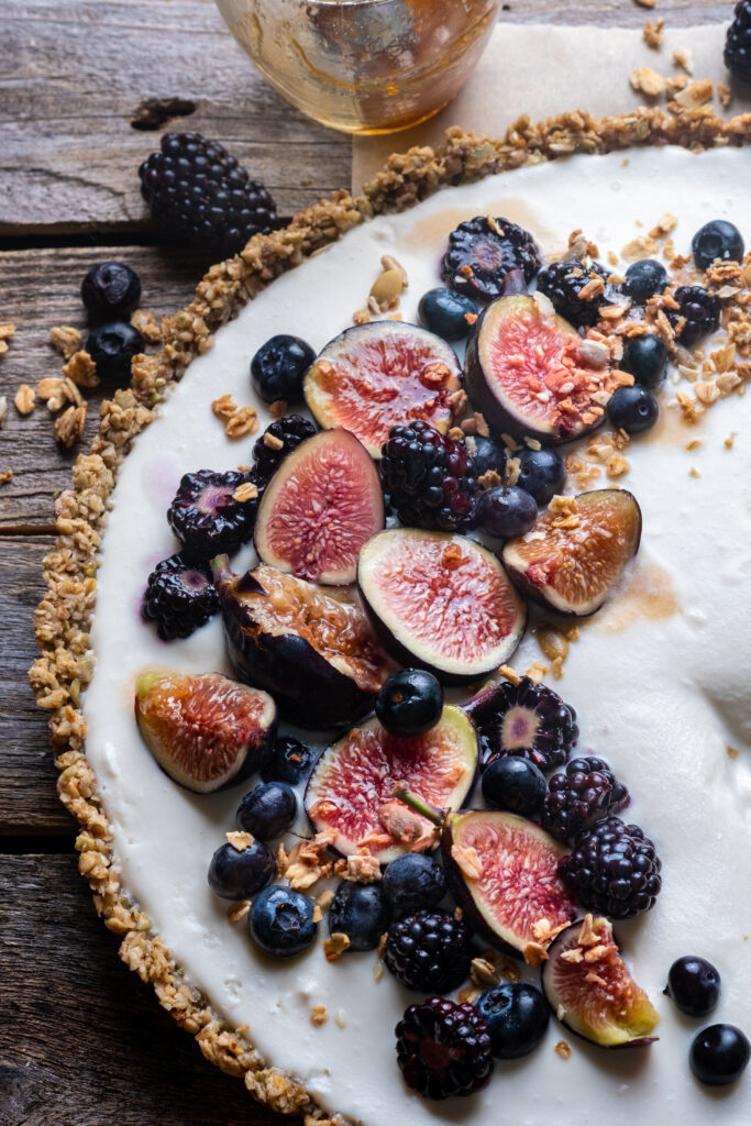 Salted Maple Granola Fig Tart