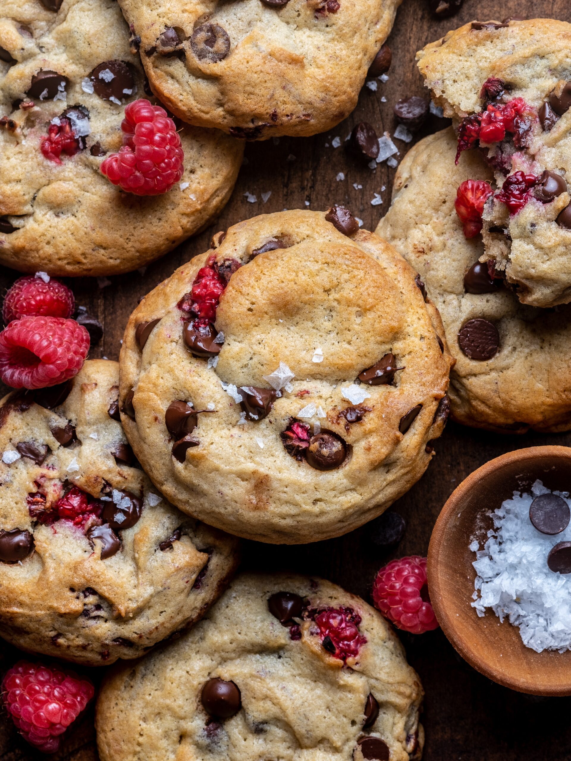 Raspberry Chocolate Chip Cookies (Vegan)