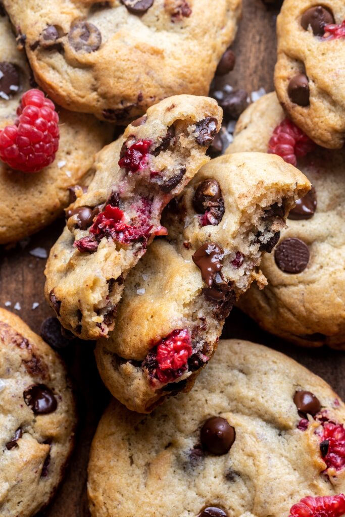 Raspberry Chocolate Chip Cookies (Vegan)