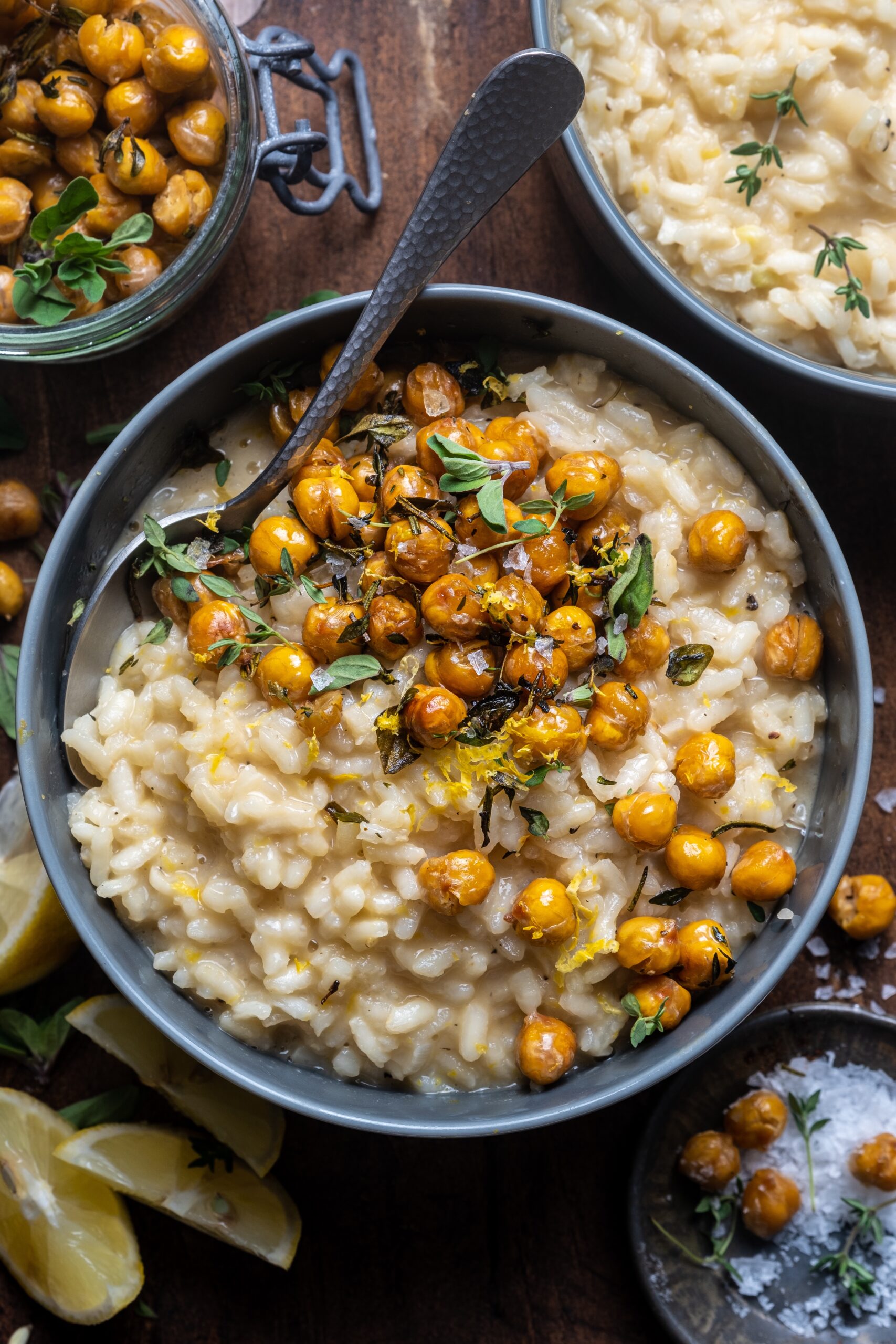 Lemon Risotto with Herb Roasted Chickpea