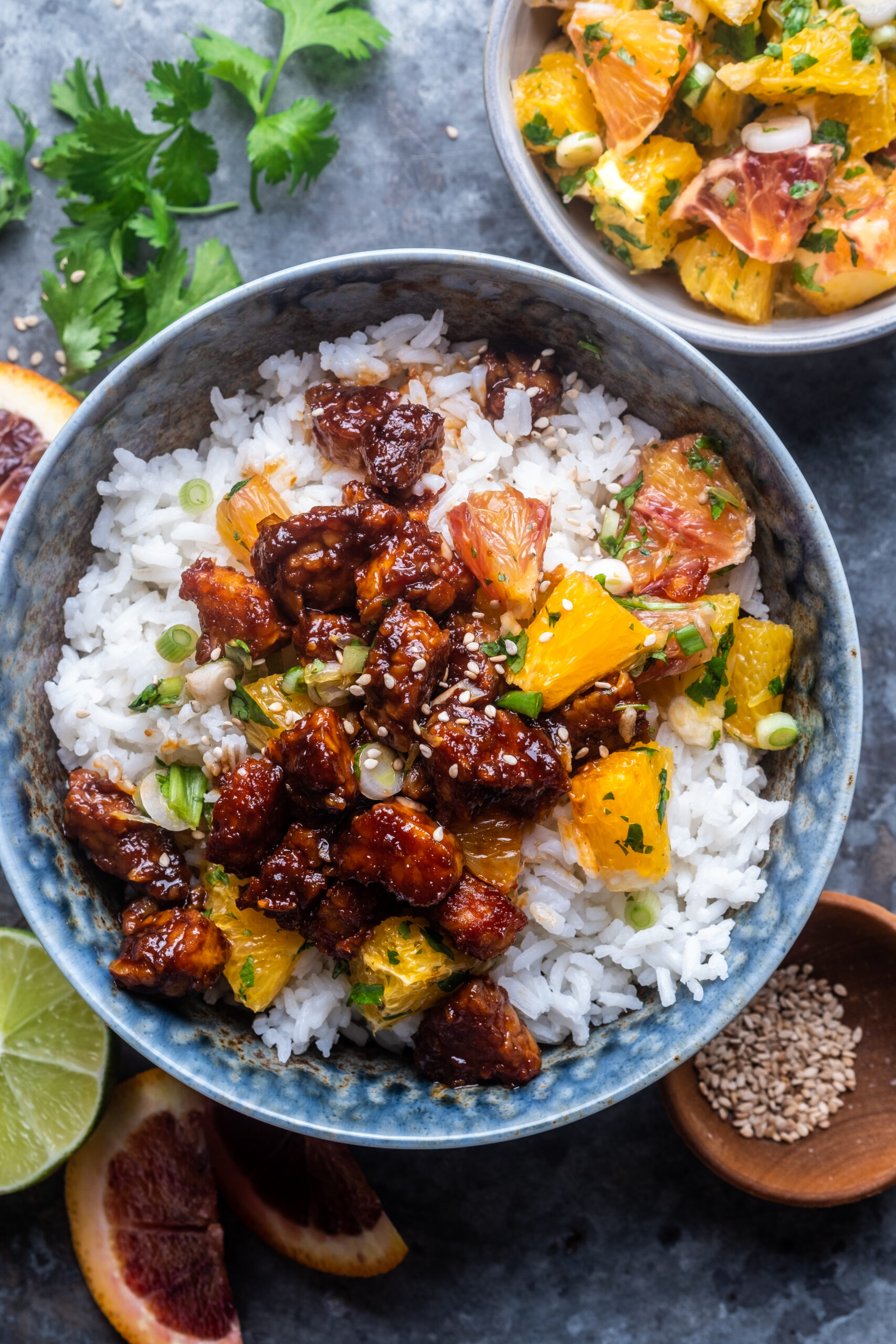 Korean BBQ Tempeh with Citrus Salad